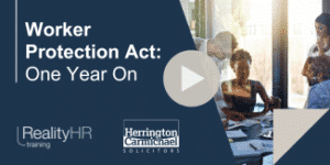 Worker Protection Act - One Year On